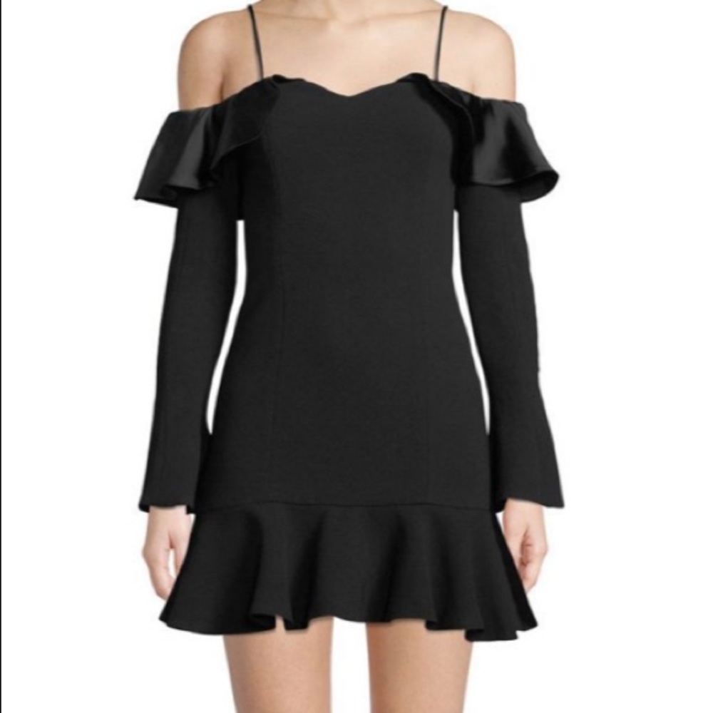 Jonathan Simkhai Crepe Sateen Cold-Shoulder Dress